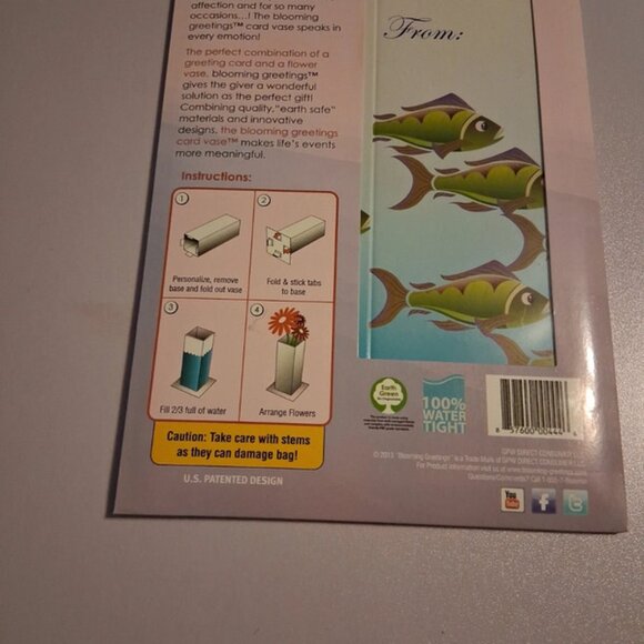 DIY flower vase greeting card. assemble add water and flowers. - Picture 7 of 7